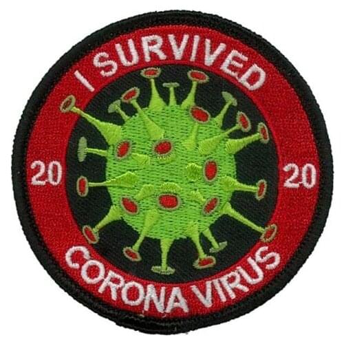 Hot! I SURVIVED BIOHAZARD CRISIS of 2020 EMBROIDERED IRON ON PATCH (Size is about 7 cm)