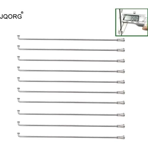 JQORG 9K 3.5mm Motocross Spokes J-BEND Length 250mm-296mm 304 Stainless Steel Motorcycle Spokes In 60-310mm Range Be Customized