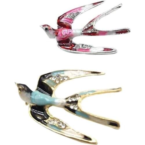 Classic Alloy Swallow Pin Pin Metal Scarf Pin Christmas Gift Banquet Wedding Accessories Gift Unisex Fashion All-match