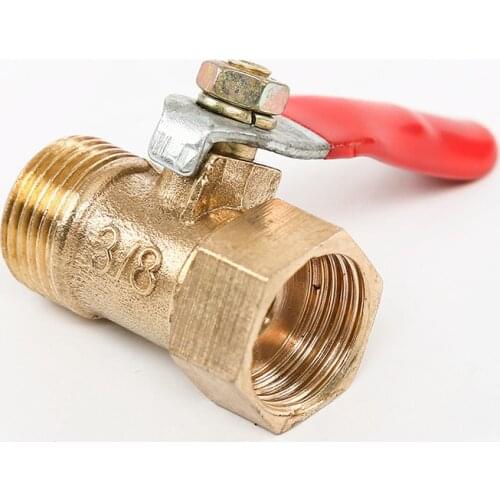 Brass Mini Shut Off Ball Valve 1/8" 1/4'' 3/8'' 1/2'' Female to Male BSP Threaded Air Water Oil Flow Control Plumbing Fitting