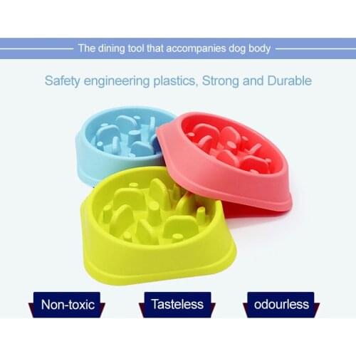 Dog Food Bowl For Dogs Slowly Pet Choke proof Healthy Slow Down Eating Slow Feeder dog Dish Prevent Obesity Choking Puppy Dish