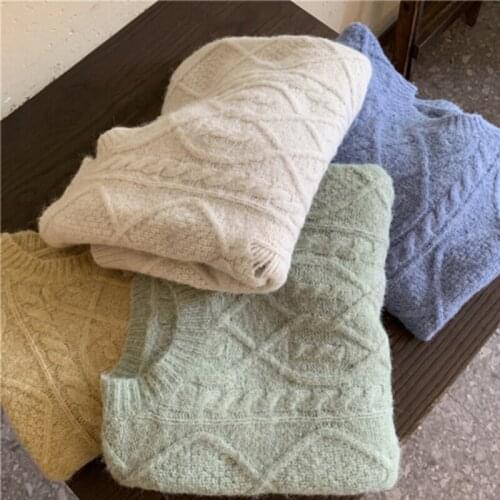 Trendy Hollow Hole Crochet Loose O Neck Pullovers Women Spring Sweater Casual Korean Style Knitted Tops