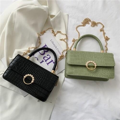 Fashion Alligator Pattern Women PU Leather Shoulder Messenger Bags Ladies Casual Solid Small Top-handle Handbags Crossbody Bags