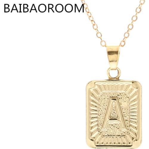 Fashion Jewelry Brand English Alphabet Pendant Necklace For Women Gift