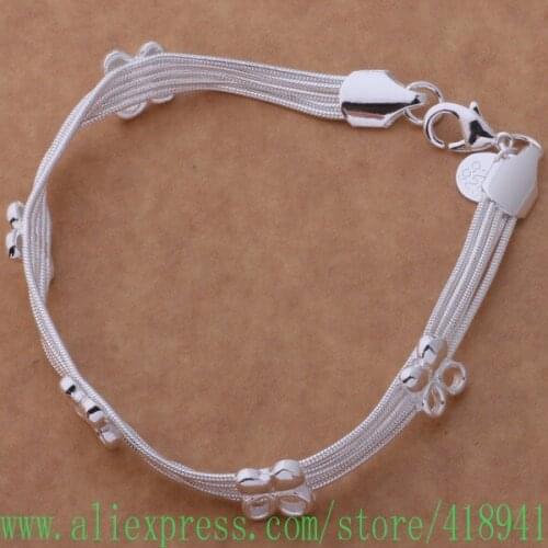 Silver Plated bracelet, Silver Plated fashion jewelry classical /ectamuaa bdvajvca AH174