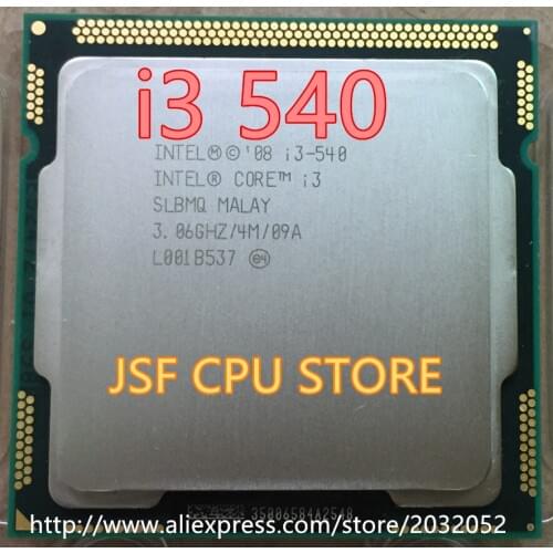 Intel I3 540 CPU Core I3-540 CPU 3.06GHz LGA1156 4MB Dual-Core (working 100% Free Shipping)