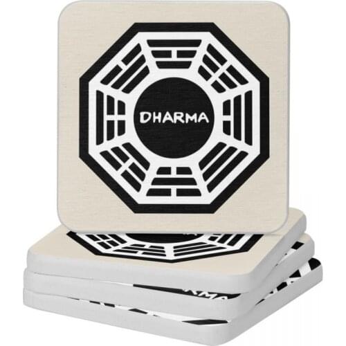 The Dharma Initiative Lost Diatom Square Round Coaster Eco-friendly Cup Bonsai Mat Soap Toothbrush Pad Wholesale Diameter 10cm