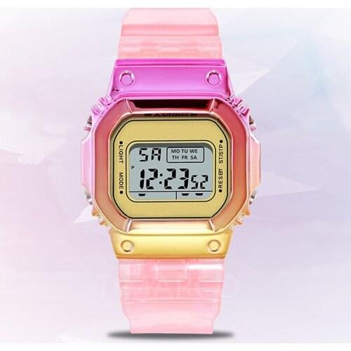 Transparent LED Digital Watch For Women Casual Sport Watch Womens Watches Ladies Electronic Wrist Watch Alarm Clock reloj mujer