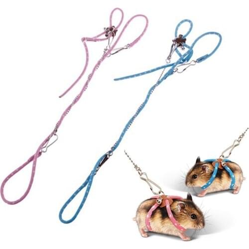 New Small Pet Adjustable Soft Harness Leash Bird Parrot Mouse Hamster Ferrets Rat Pet Pig Leash