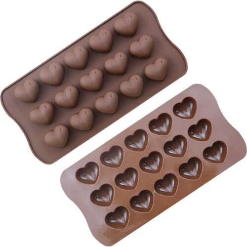Silicone Cake Mould 15 holes heart shaped silicone chocolate mould Valentines Day present