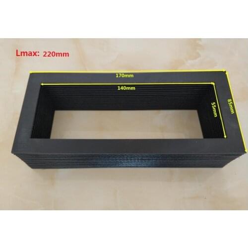 T5 rectangle dust protection bellows ,Inner: 140 mm x 55 mm, outer: 170 mm x 85 mm, Lmax 220 mm
