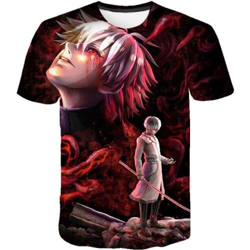 Tokyo Ghoul Anime Clothes T Shirt Camisetas Manga For Men Tops Ropa Hombre Streetwear Camisa Masculina Verano Koszulki Chemise