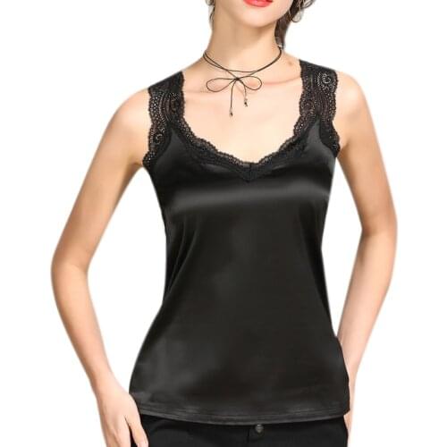 Plus Size Tank Tops Lace Silk Halter Top Women Camisole Summer Style Sexy Sleeveless Vest Slim White Crop Top Women Camis 2020