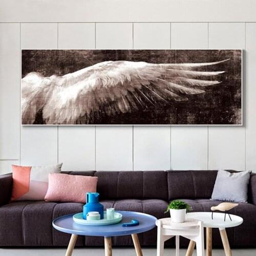 Vintage Angel Wings Wall Posters and Prints Black and White Wall Art Canvas Paintings Wings Pop Art Wall Picture for Living Room