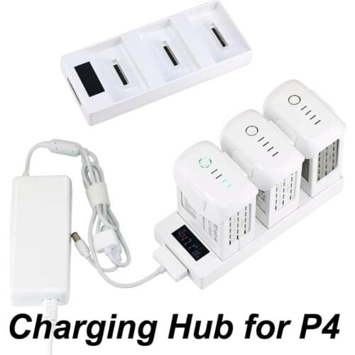 3 IN 1 Battery Charger for DJI Phantom 4 Pro V2.0 Advanced Drone Parallel Charging Hub Charging Board With Display Monitor Parts