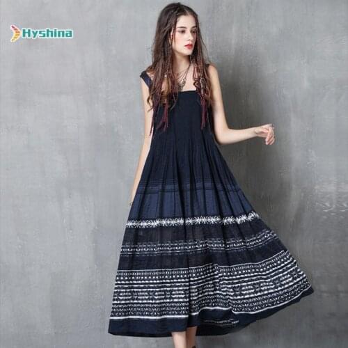 Womens Summer Dress New Suspender Long Skirt Pleated Skirt