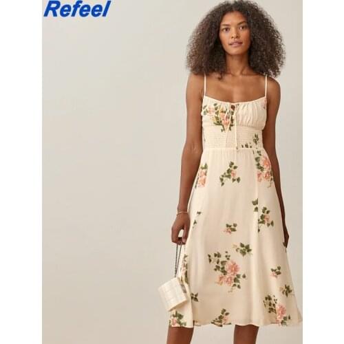 Print Vintage Braces Long Dress Women Backless Summer Dress Elastic Waist Drawstring Slim Beach Dresses Vocation