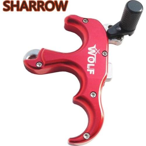 1pc Automatic Archery Bow Release Aids Thumb Caliper Trigger 3 Finger Finger Grip For Compound Bow Hunting Shooting Accessories