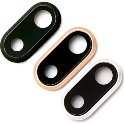 10Pcs/lot Silver/Black/Gold/Red Color Rear Back Camera Lens Frame Cover for Apple iPhone 8 Plus