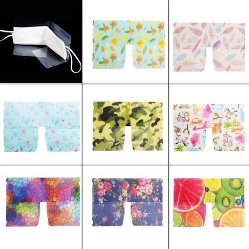 10Pcs Face Masks Clip Dustproof Container Portable Bag Case Organizer plastic mask storage Box Foldable Storage Disposable