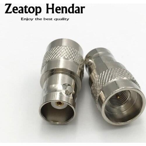 100Pcs Brass SMA Male Jack to BNC Female Plug Straight BNC to SMA RF Coaxial Adapter for Interphone Connector