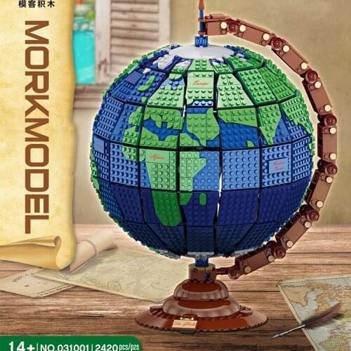 2020 Technic New Design Creative MOC Building Block World Map Globe Model Bricks Educational Toys Birthday Gift Christmas