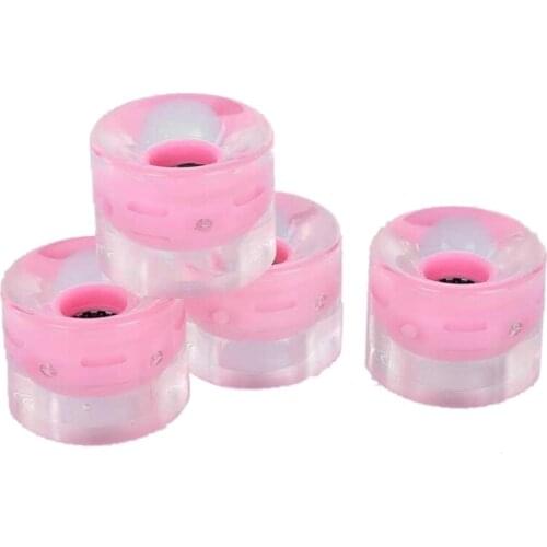 4 Pcs Skateboard Wheels with Bearings Light Up At Night 78A, 60mmx45mm Glow in Dark Wheels
