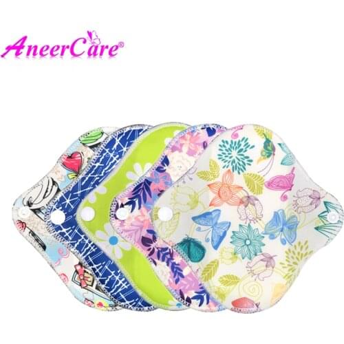 5pcs reusable pad braga menstrual wasbare inlegkruisjes wasbaar maandverband maandverband compresas reutilizables mujer cloth