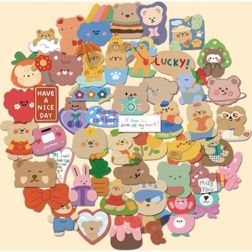 50pcs/bag Cute Dessert Rabbit series Sticker Children Gift DIY for On Skateboard Suitcase Luggage Stickers Waterproof PVC