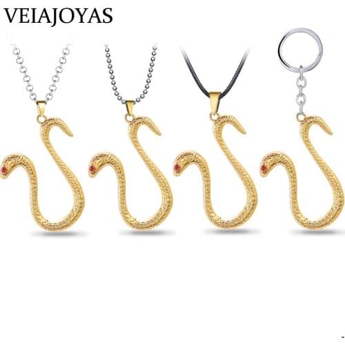 Anime ONE PIECE Boa Hancock Snake Alloy Pendant Women Earrings Dangle Metal Snake Keychain Necklace Cosplay Fashion Accessories