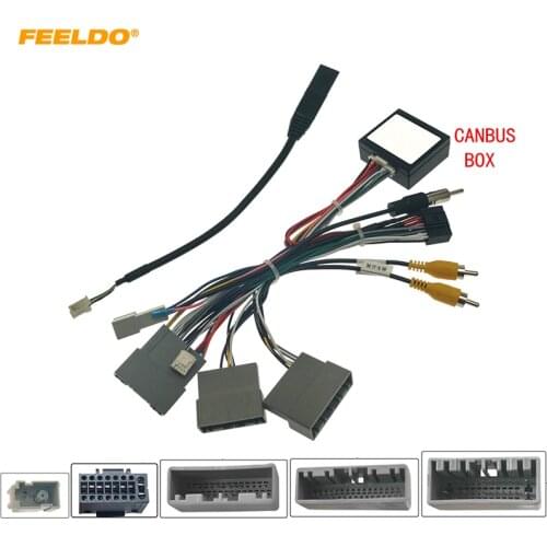FEELDO Car 16pin Android Wire Harness Power Cable With Canbus For Toyota RAV4(13~15)/C-HR/Highlander/Levin/Corolla/Camry/Reiz