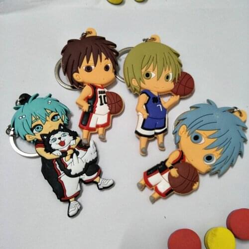 Kuroko Basketball Q version Anime Keychain Figure Model Cute PVC Double Sided Colorful Keyring Gift toy