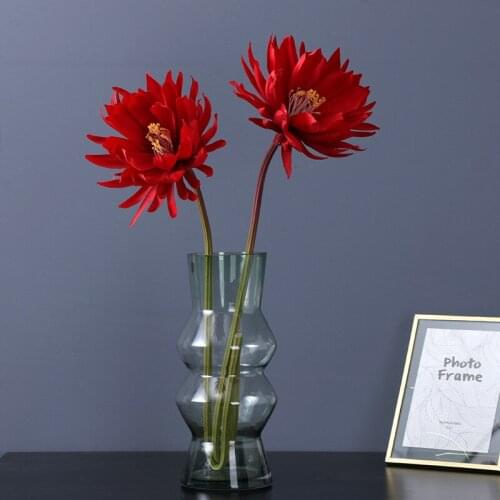 Artificial Silk Large Stem Colorful Epiphyllum Flower For Wedding Decoration Long Stem 78cm