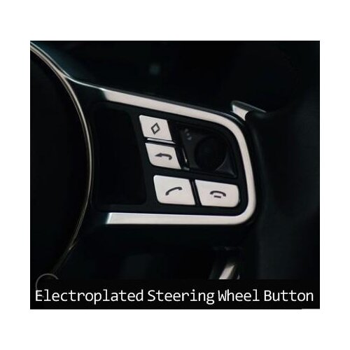 Fit for Porsche for Panamera Cayenne Macan steering wheel electroplating button decoration interior modification