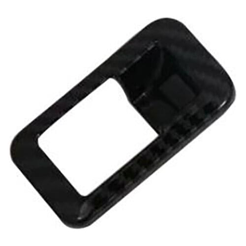 For Q3 2019 2020 2021 Car Door Trunk Switch Button Decor Frame Cover Trim Carbon Fiber ABS Sticker Interior Accessories