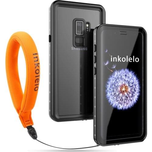 Inkolelo Samsung Galaxy S9 Plus Waterproof Case Built-in Screen IP68 Full Sealed Shockproof Cover for Swimming Diving Black