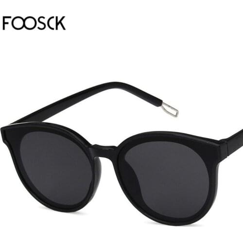 FOOSCK 2019 Retro Male Round Sunglasses Women Men Brand Designer Sun Glasses for lady
