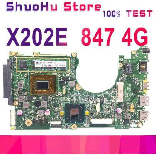 KEFU For ASUS I5-3317U 4G/Memory X202E X201E S200E X201EP Laptop Motherboard Tested 100% work original Mainboard