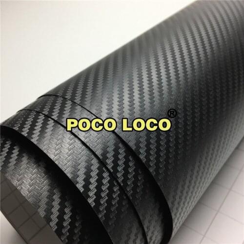3D Matte Black Carbon Fiber Vehicle Vinyl Wrap Film Car Motorcycle Wrapping Sticker