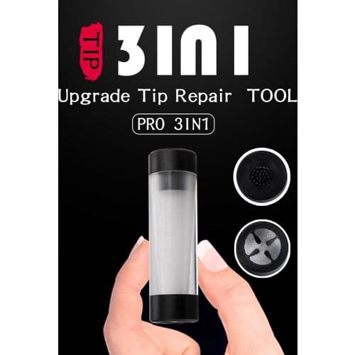 Multi-functional Tip Tool 3 in 1 Repair Acupuncture Frosted Trimmer Burnisher Shaper Tapper Polished tip arc Billiard Accessory