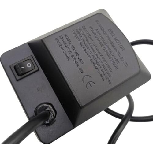 Electric Barbecue Rotisserie Motor Universal BBQ Grill Motor 2.5-3rpm Rotary Speed Max 15KG Output Force EU US Plug