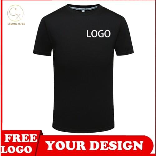 Men t-shirts tees summer new cotton multicolor round neck tops overalls cultural shirt high-end custom logo printing brand text