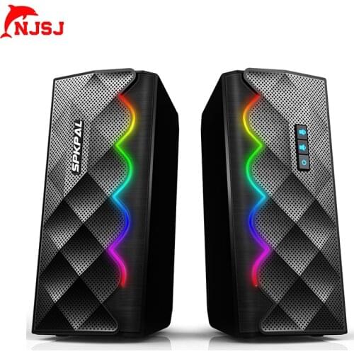 NJSJ Bluetooth Computer Speaker USB Power Supply Audio Is Suitable For Laptop Game Machine Mobile Projector Cable PC Speaker