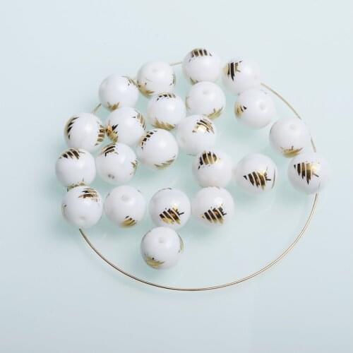 New Arrival Chrismas Tree Ornaments Beads 10mm Round Glass Beads