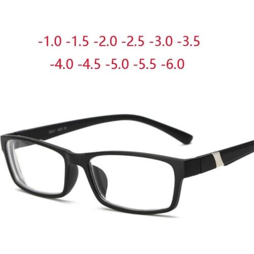 Womens Mens Square Finished Myopia Glasses With Degrees Short Sight Spectacles Prescription -1 -1.5 -2 -2.5 -3 -3.5 -4 To -6.0