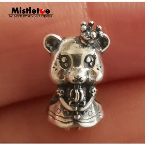 Mistletoe 925 Sterling Silver Mouse Girl Charm Bead European Jewelry