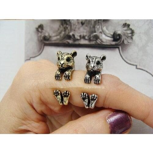 Wholesale Unique Retro Leopard Adjustable Ring High Quality Design Mens Leopard Promise Rings Women Gift Overwatch Aros