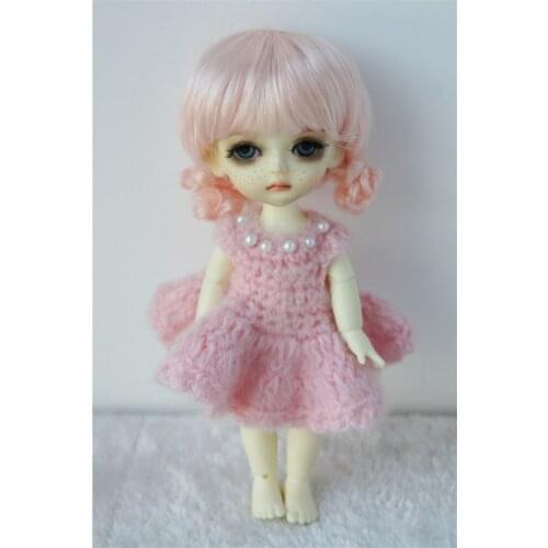 JD400 1/12 1/8 1/6 Double Curly Pony BJD Wigs For Size 4-5inch 5-6inch 6-7 inch Doll Fashion Synthetic Mohair Doll Hair