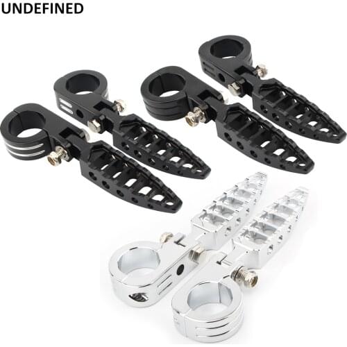38mm Motorcycle Highway Foot Pegs 1.5'' Engine Guard Crash Bar Footrest Mount Clamp for Harley Honda Suzuki Chopper Bobber Dyna