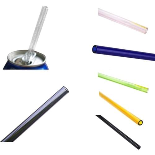 Practical High borosilicate glass Drinking Straw Wedding Birthday Party Diameter 8mm